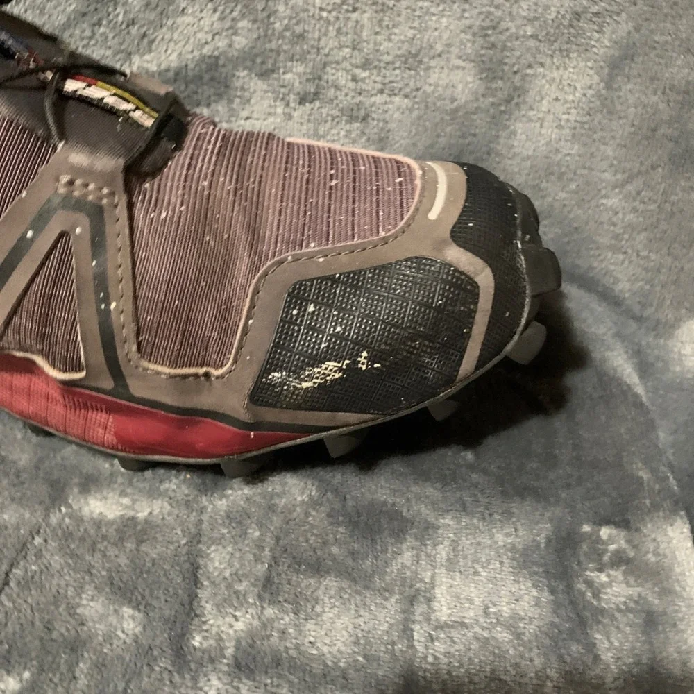 Salomon Speedcross 4 Mens Trail Running Shoes Size 13 Gray Black 383128 Flaw